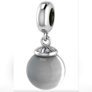 Endless Jennifer Lopez White Moon Eclipse Crystal Sterling Silver Charm